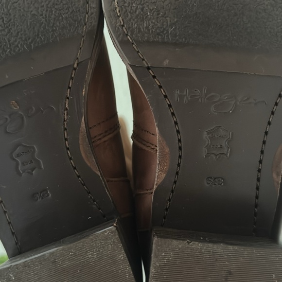 Halogen Leather Riding Boots Brown Tall Knee High Women’s Size 6 1/2B - Picture 10 of 13